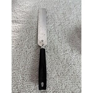 Vintage EKCO USA Stainless Steel Spatula Black‎ Handle Baking Frosting Spreader